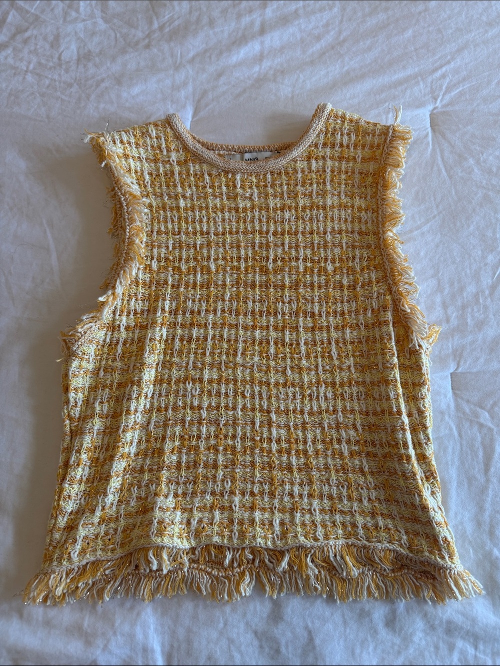 Mango tweed top